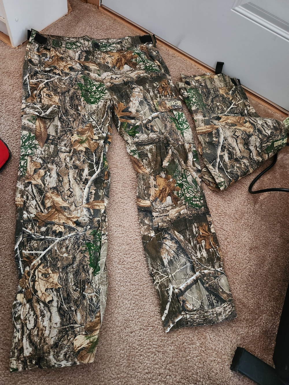 Duke + Boone Realtree-Style Camo Cargo Hunting Pants and Bib Overalls